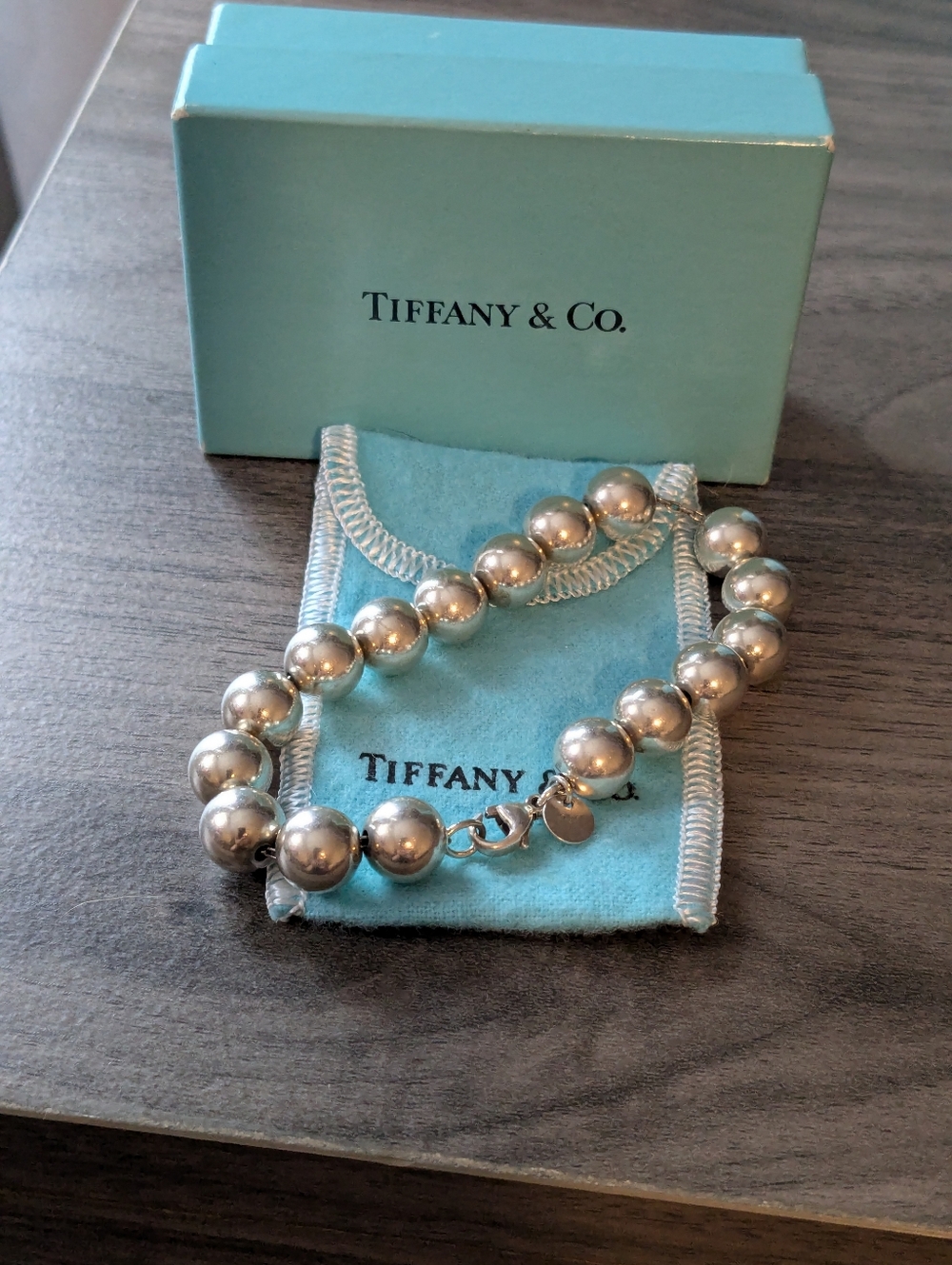 Tiffany & Co. Polished Silver Bead Bracelet - Picture 2 of 11